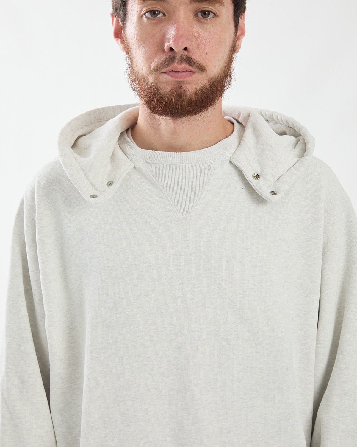 VINTAGE ATTACHED SNAP HOOD SWEAT PARKA