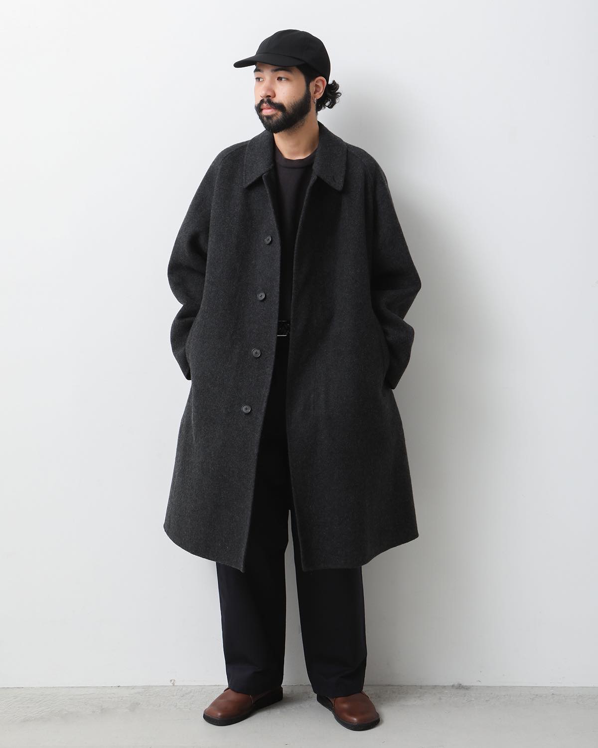 CASHMERE MELTON LONG COAT