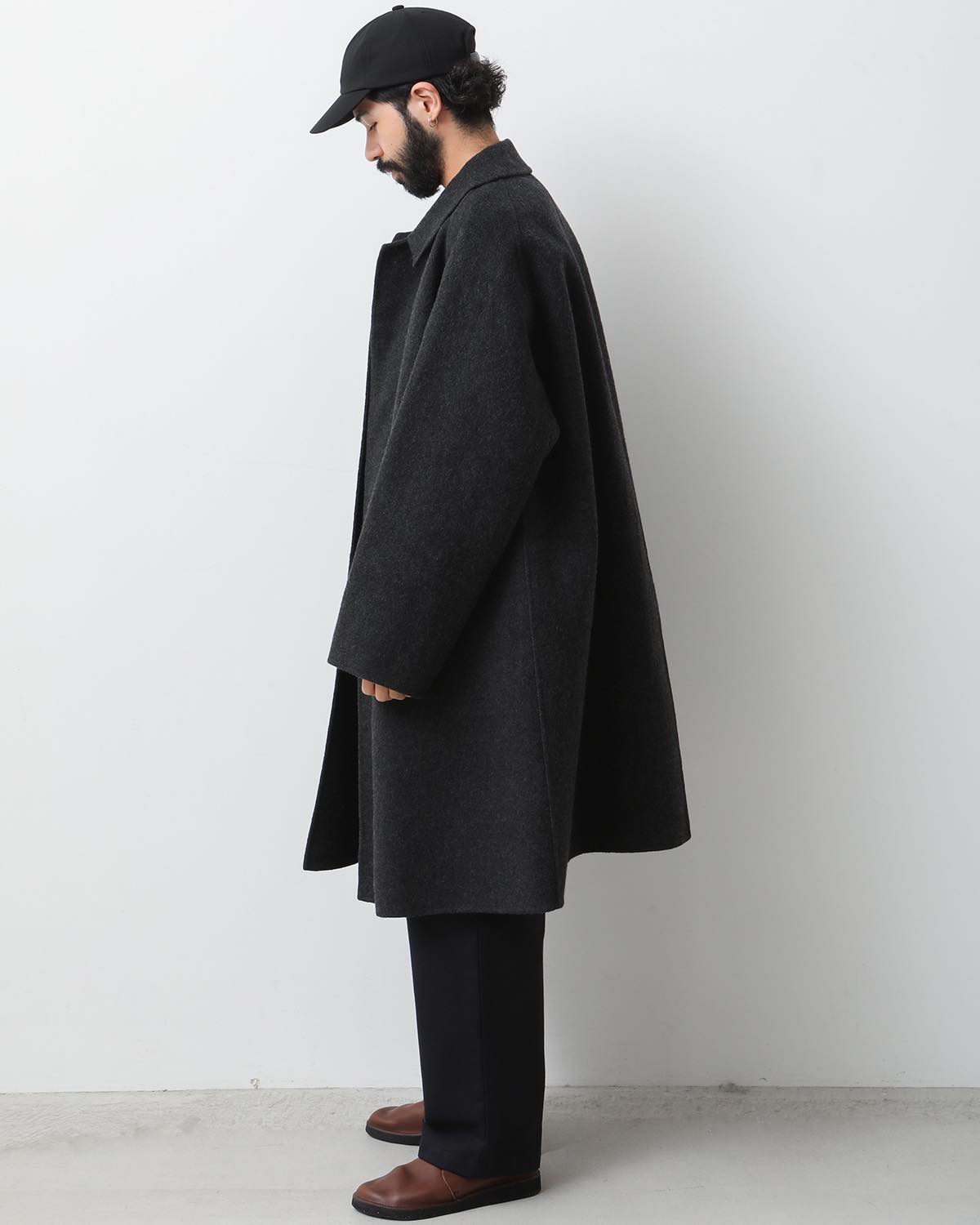 CASHMERE MELTON LONG COAT