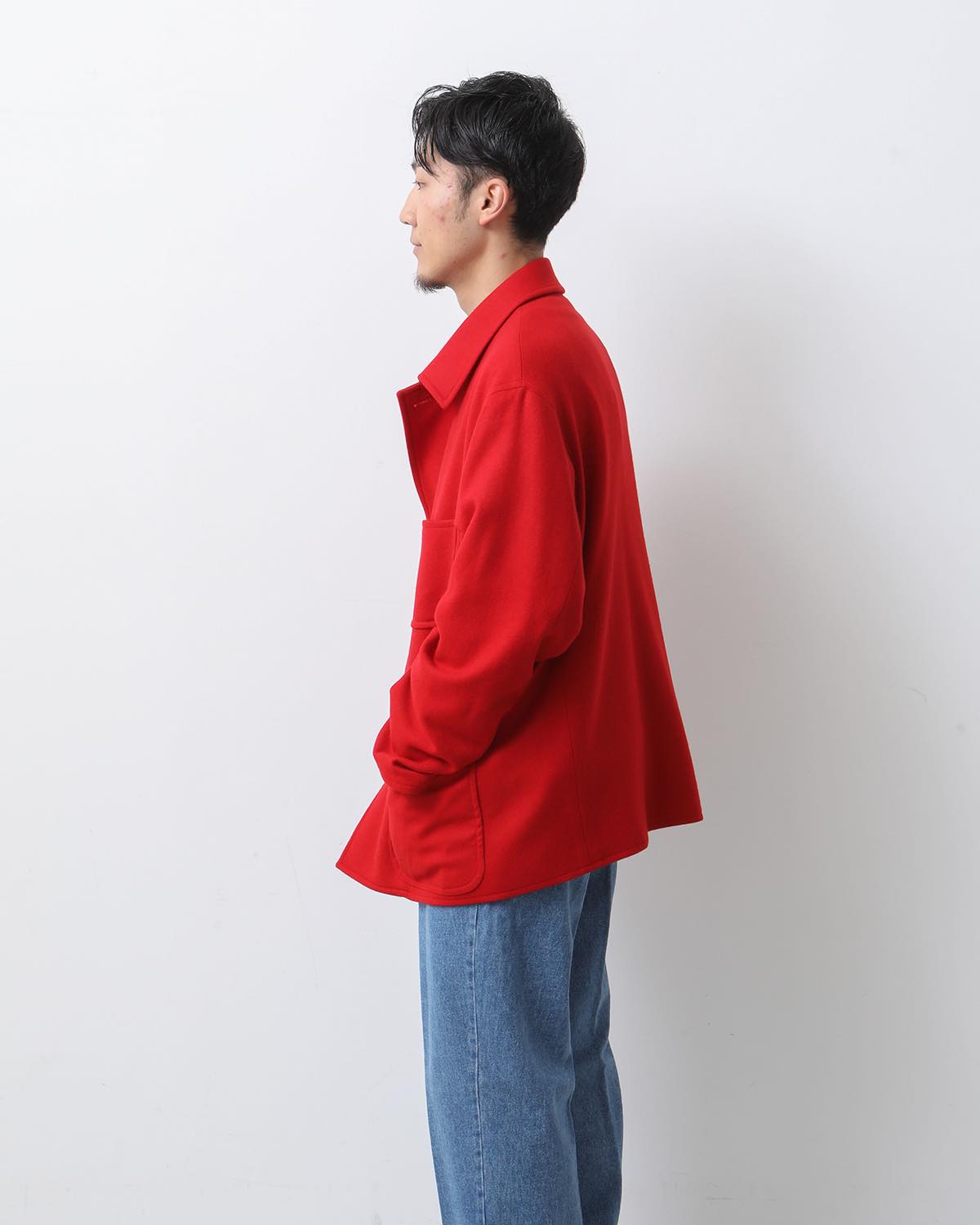 CASHMERE LIGHT FLANNEL COVERALL JACKET