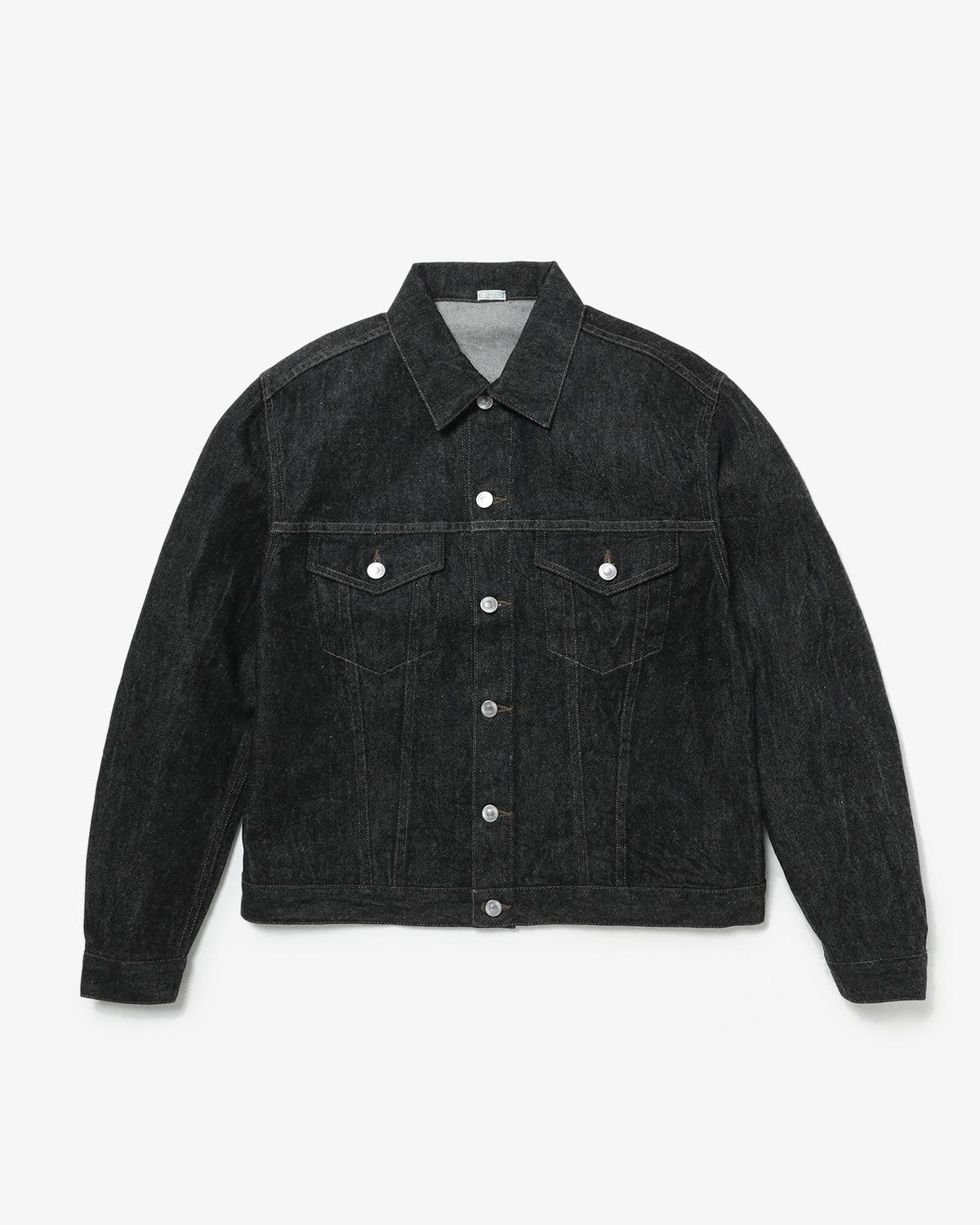 BLACK DENIM TRUCKER JACKET