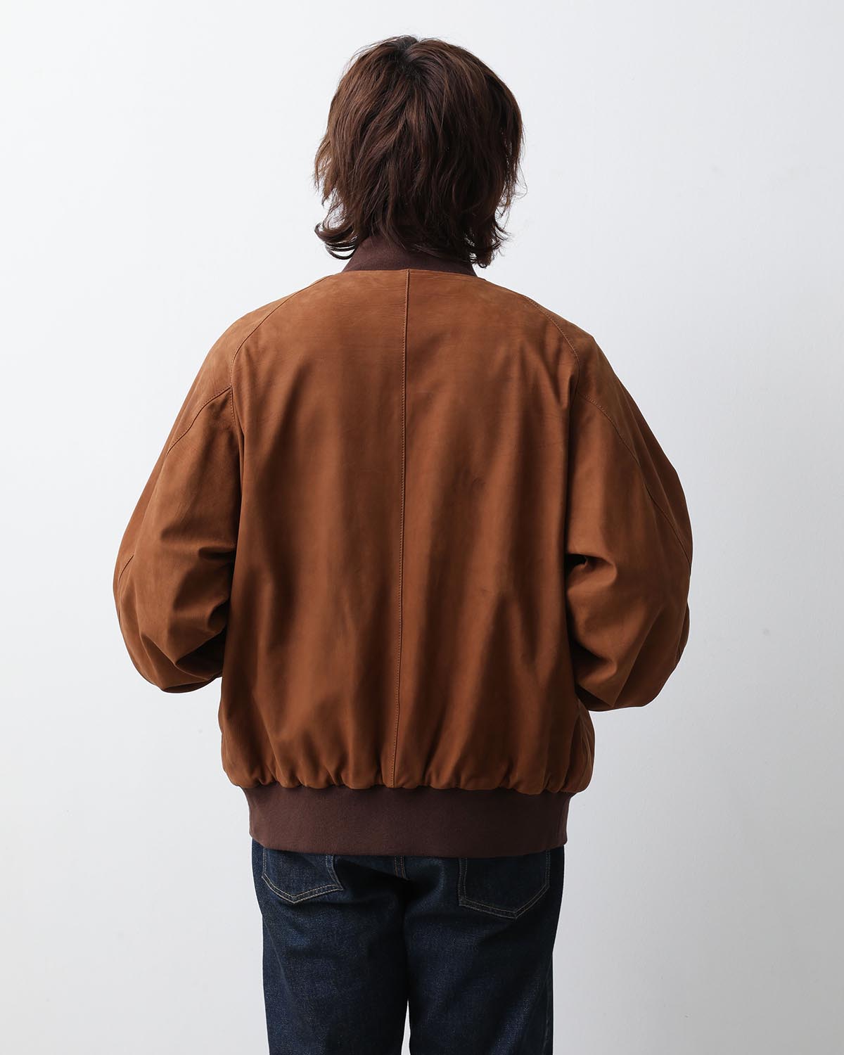 VINTAGE NUBUCK LEATHER RIB BLOUSON