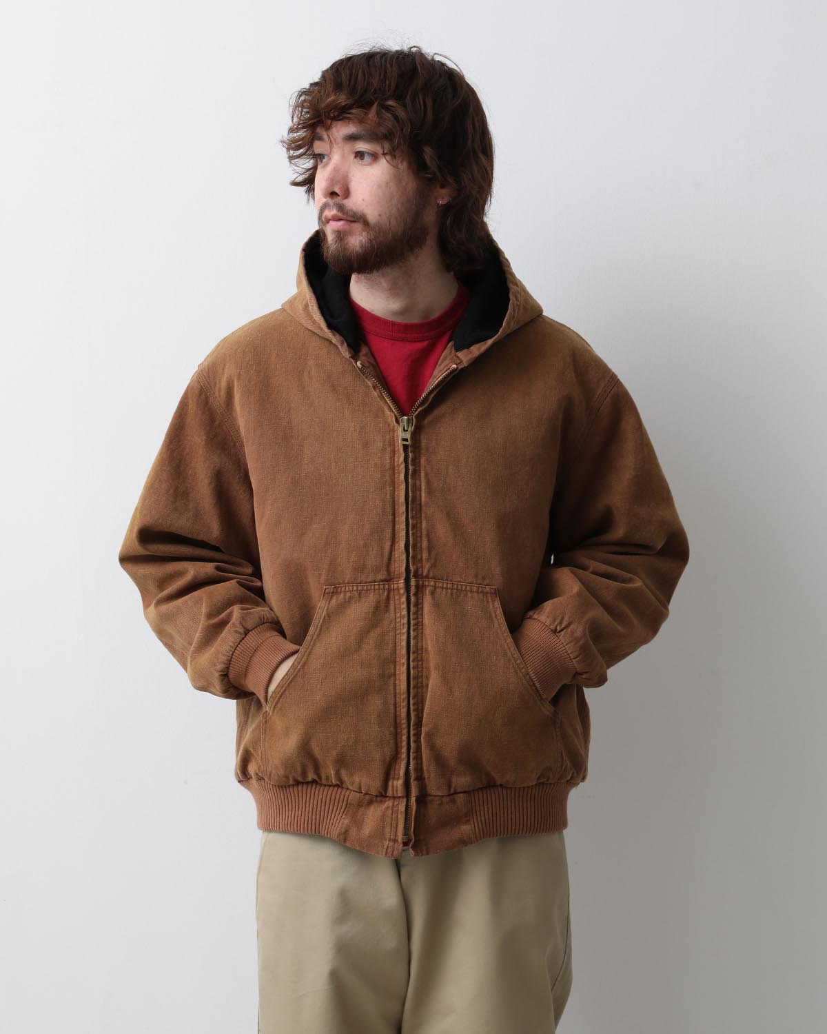 SILK LINEN HOODED PARKA