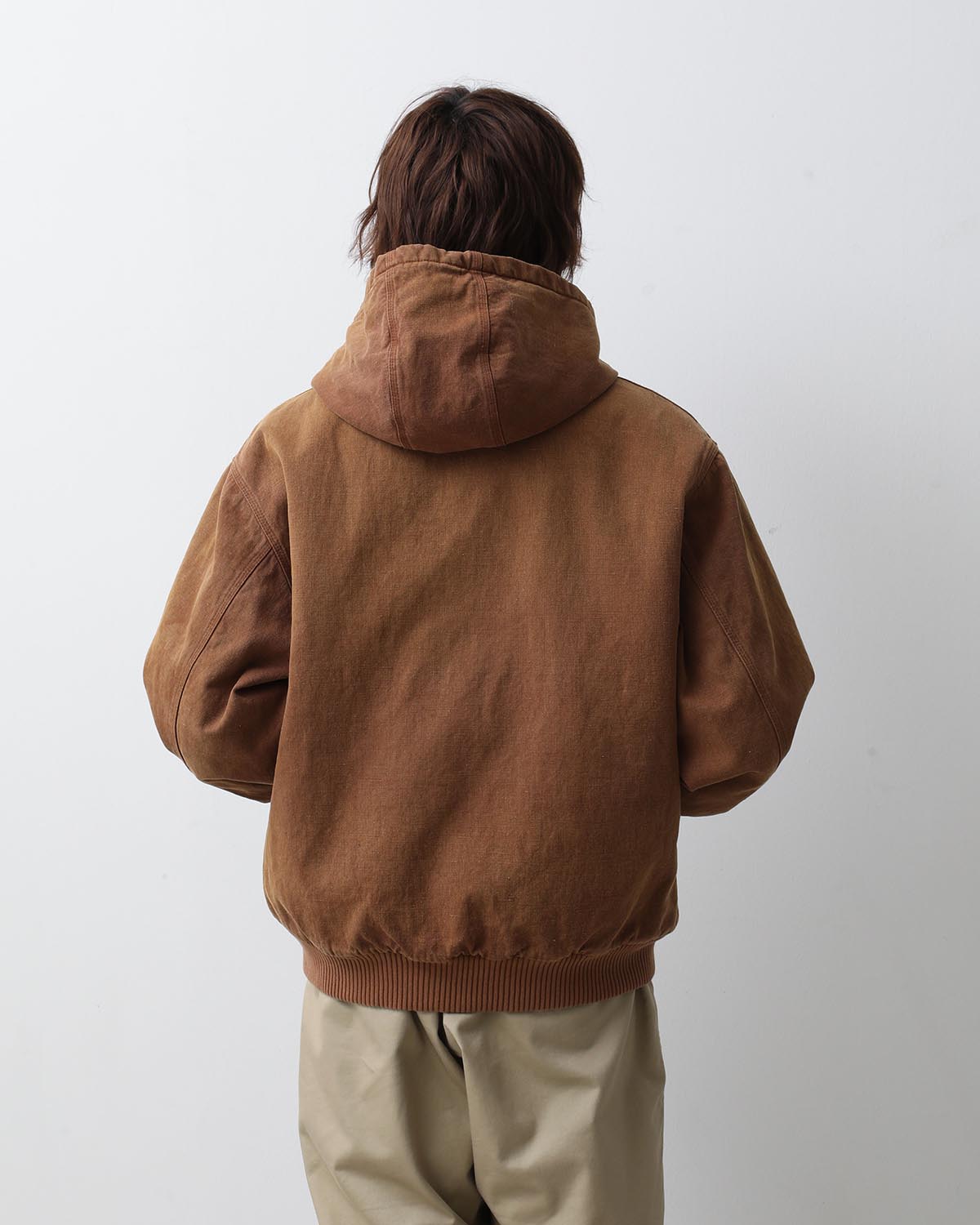 SILK LINEN HOODED PARKA