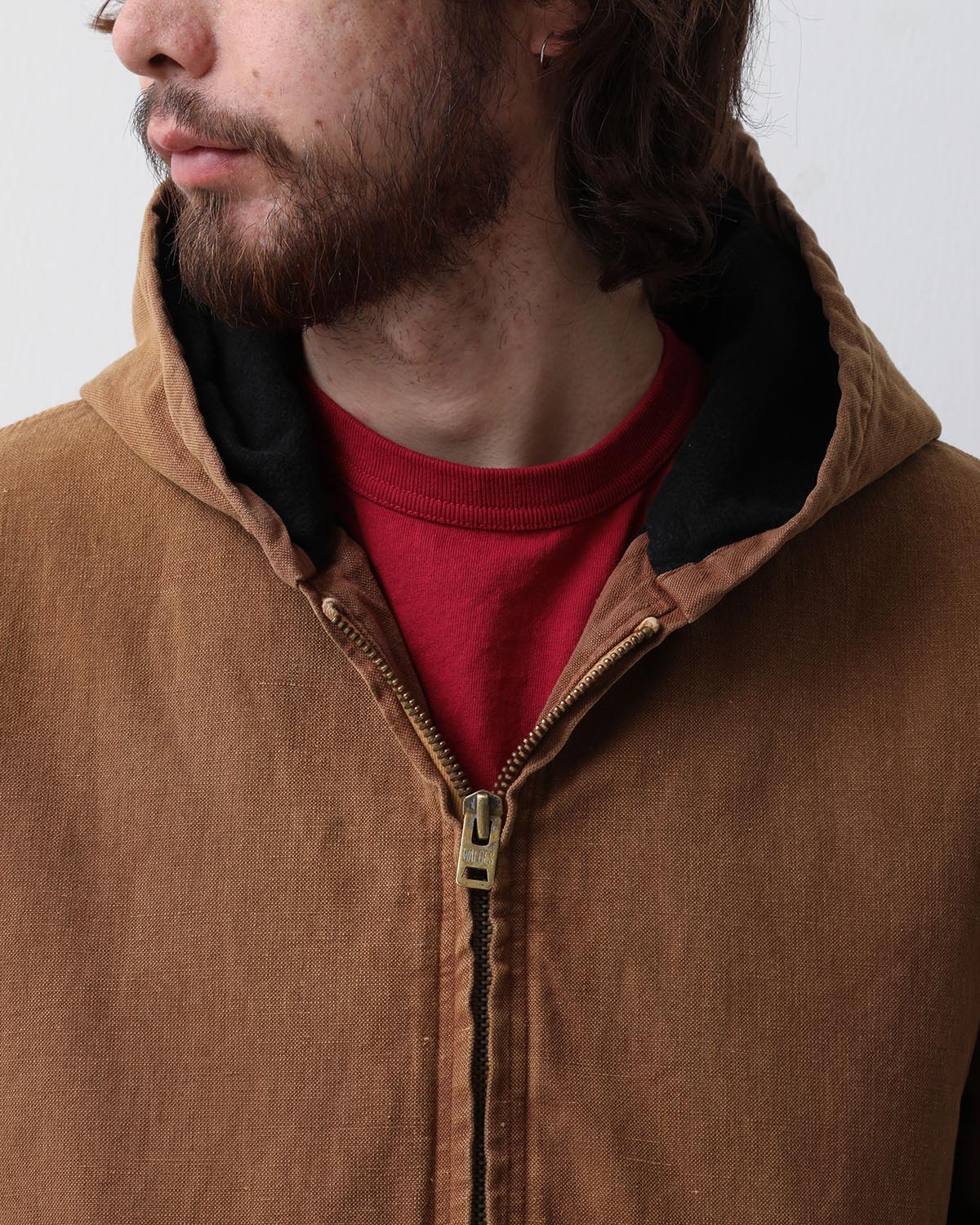 SILK LINEN HOODED PARKA