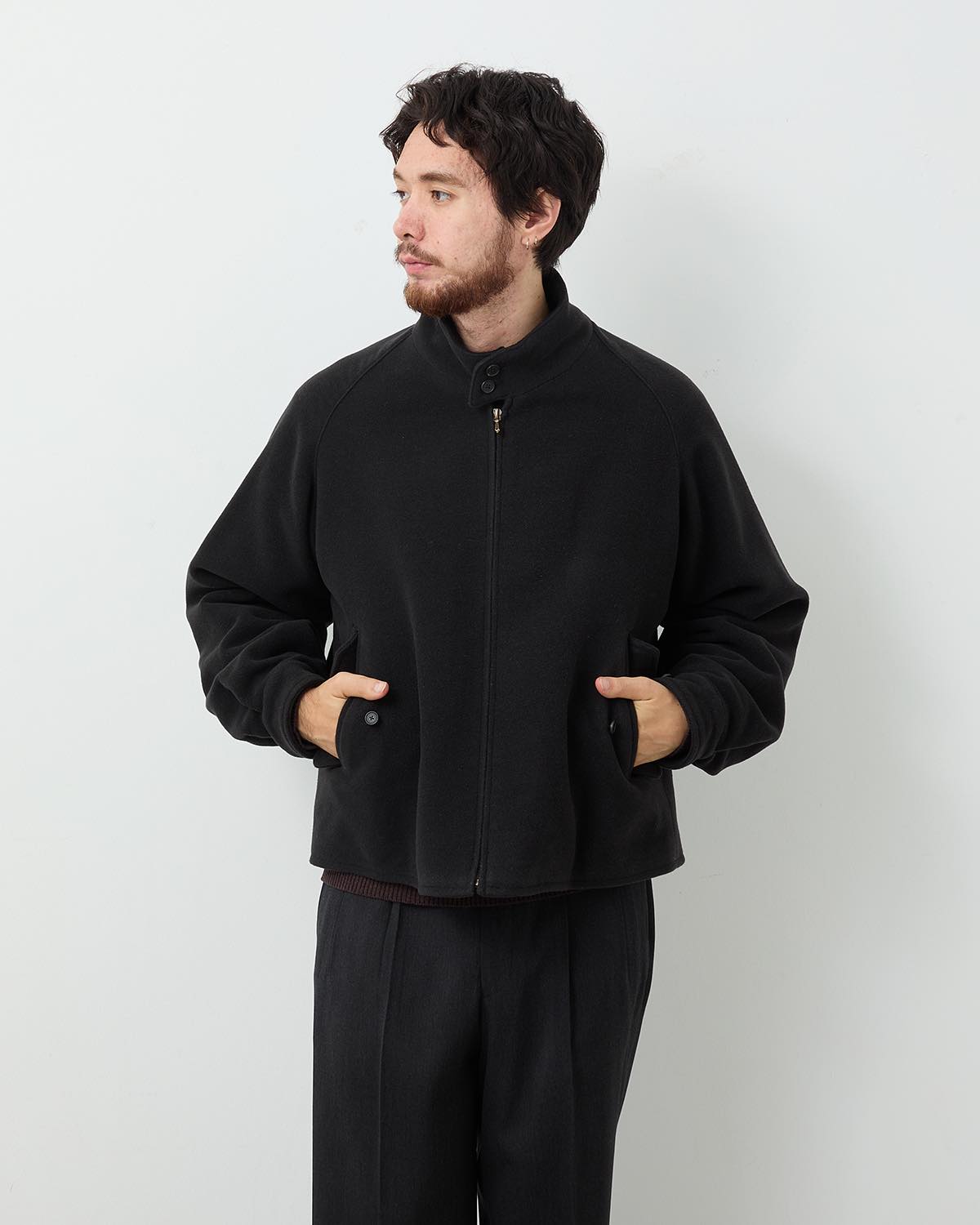 CASHMERE SILK DOUBLE FACED PILE DRIVING JACKET