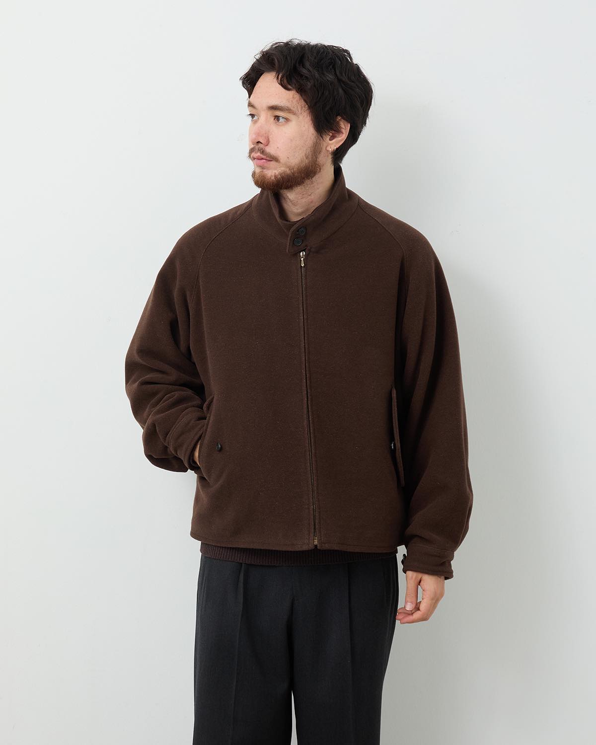 CASHMERE SILK DOUBLE FACED PILE DRIVING JACKET