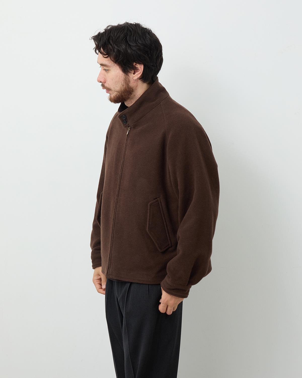 CASHMERE SILK DOUBLE FACED PILE DRIVING JACKET