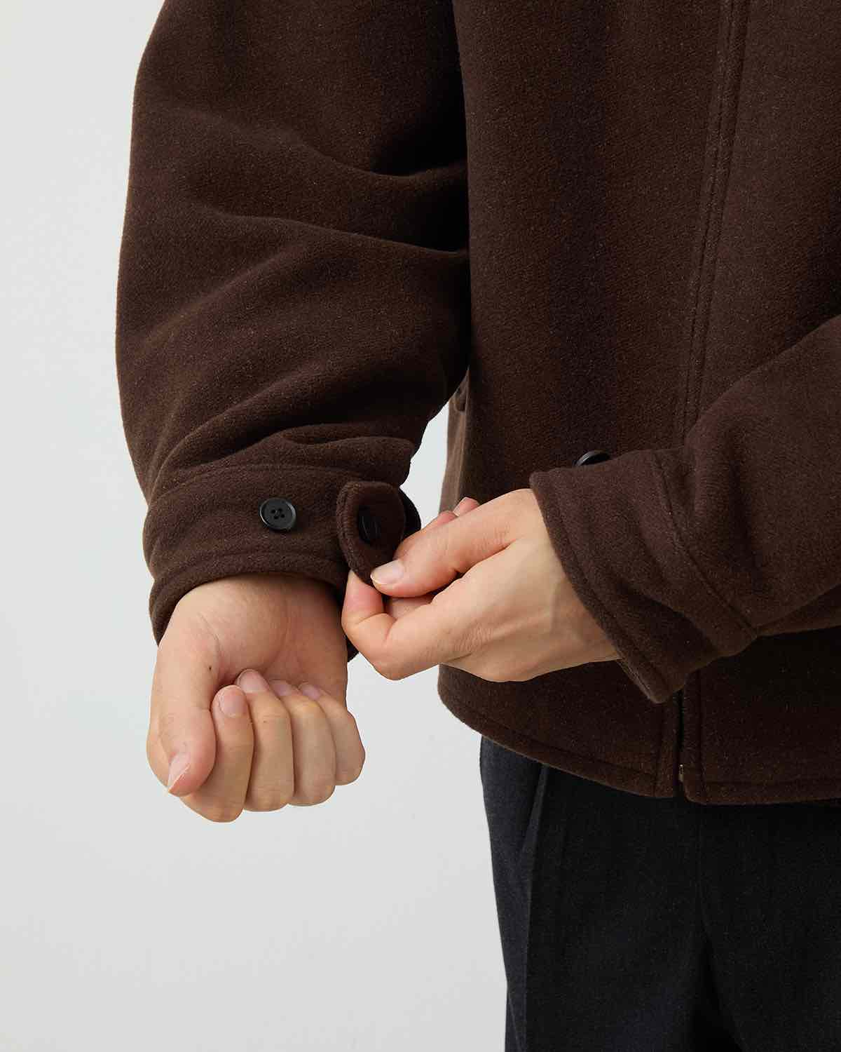 CASHMERE SILK DOUBLE FACED PILE DRIVING JACKET