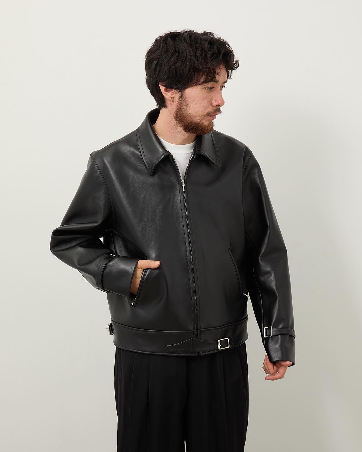 LEATHER FRENCH RIDERS JACKET