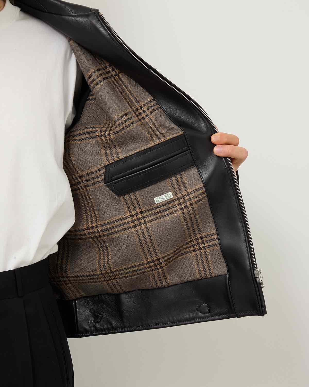 LEATHER FRENCH RIDERS JACKET