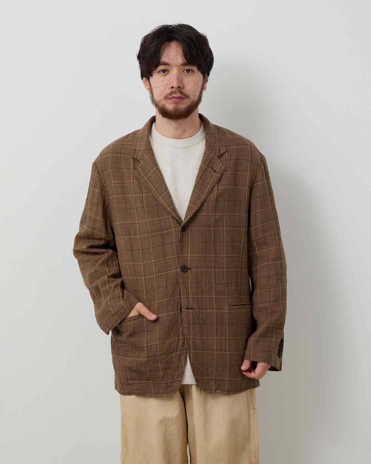WASHAED WOOL LINEN JACKET
