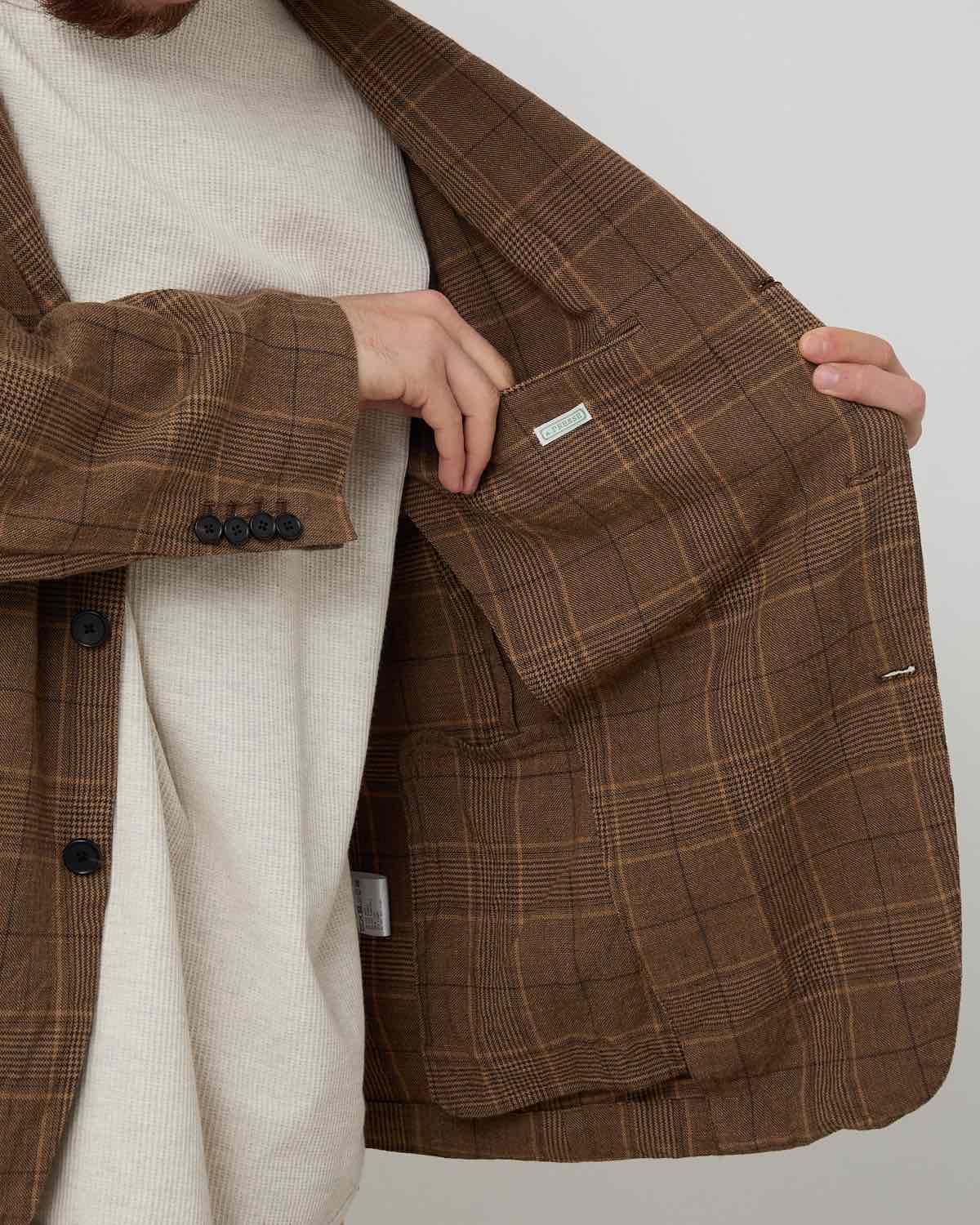 WASHAED WOOL LINEN JACKET