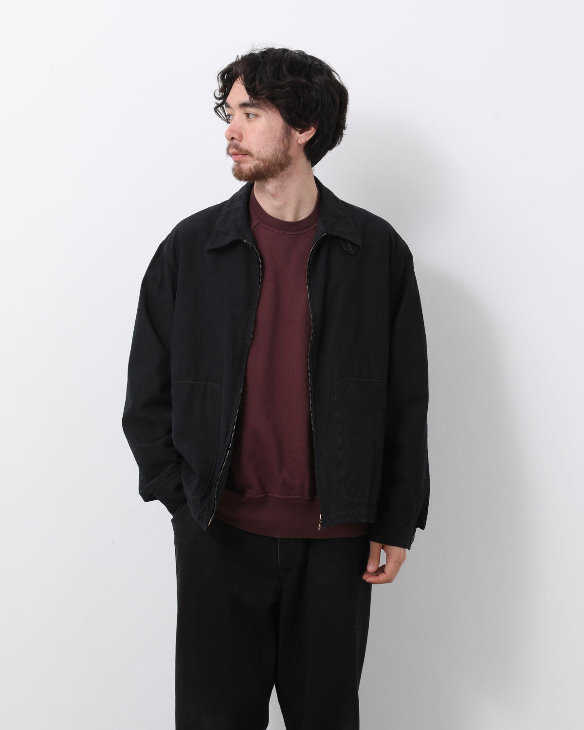 COTTON SILK BACK GABARDINE COACH JACKET
