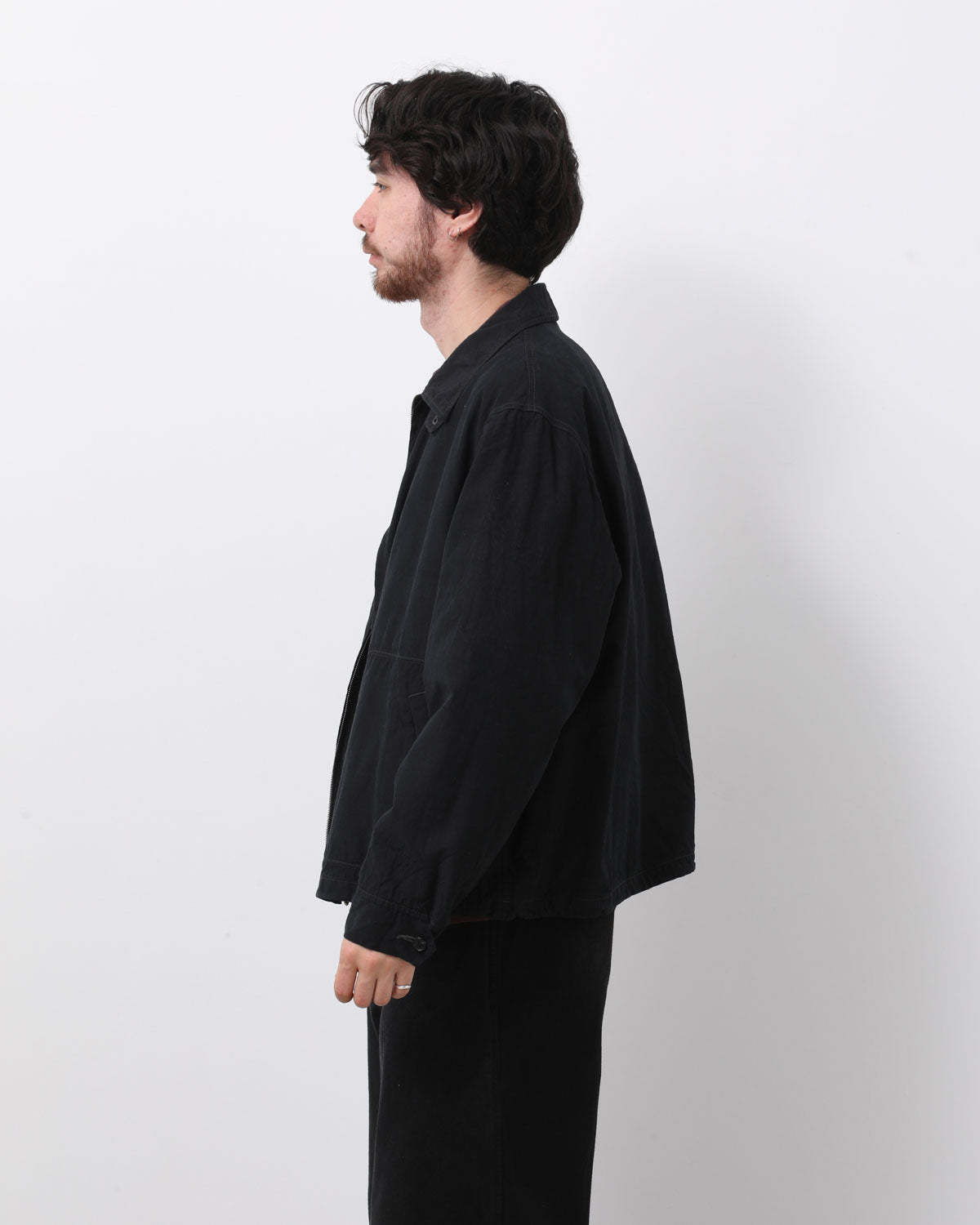 COTTON SILK BACK GABARDINE COACH JACKET