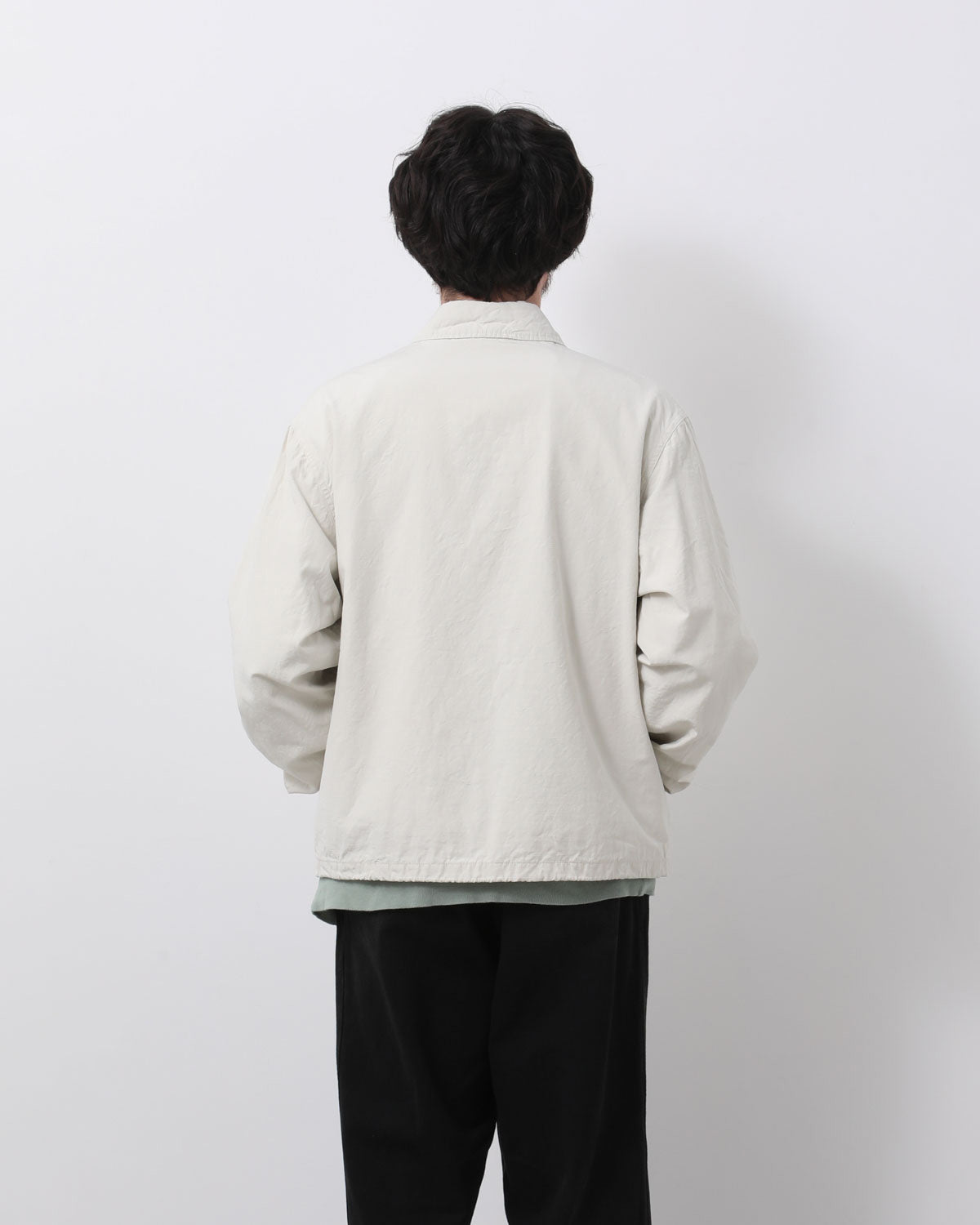 COTTON SILK BACK GABARDINE COACH JACKET