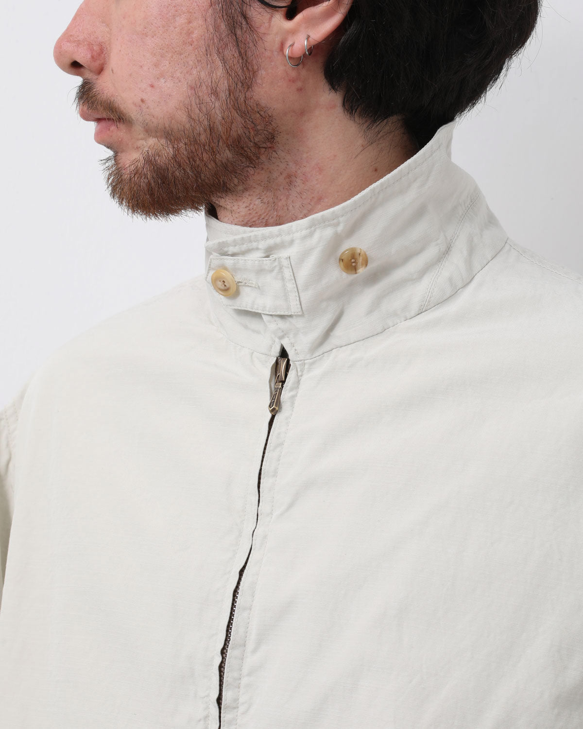 COTTON SILK BACK GABARDINE COACH JACKET