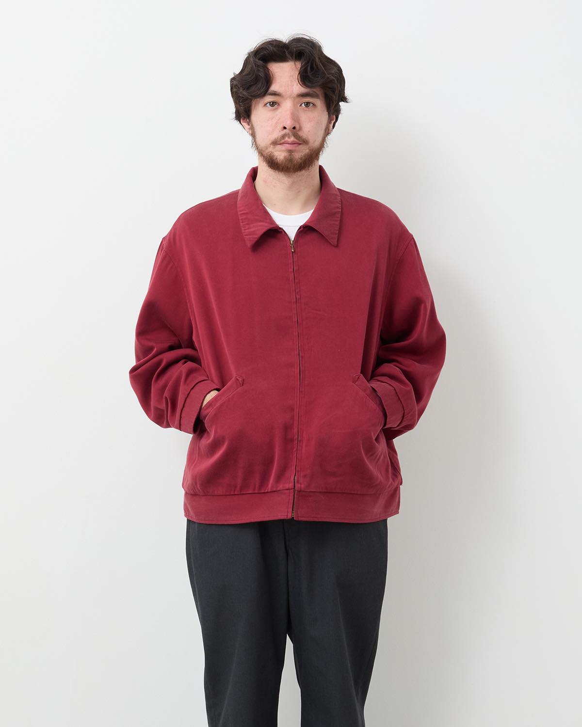 WASHED SILK RAYON GABARDINE JACKET