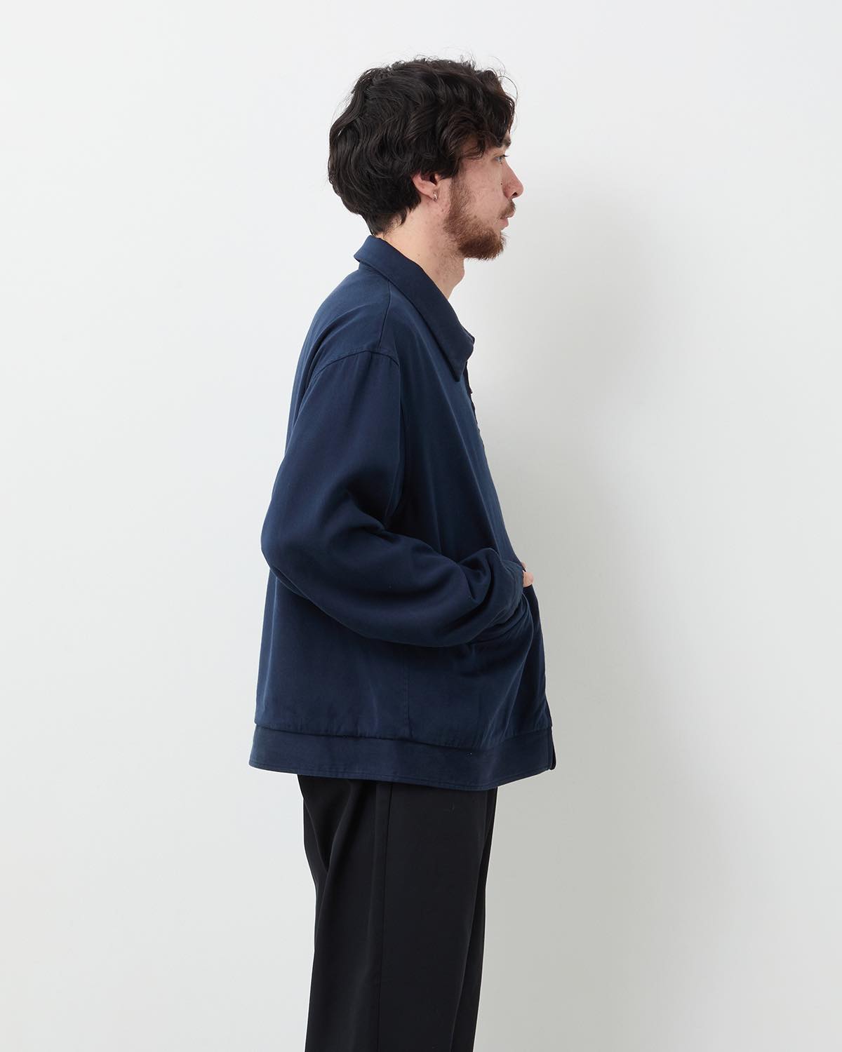 WASHED SILK RAYON GABARDINE JACKET