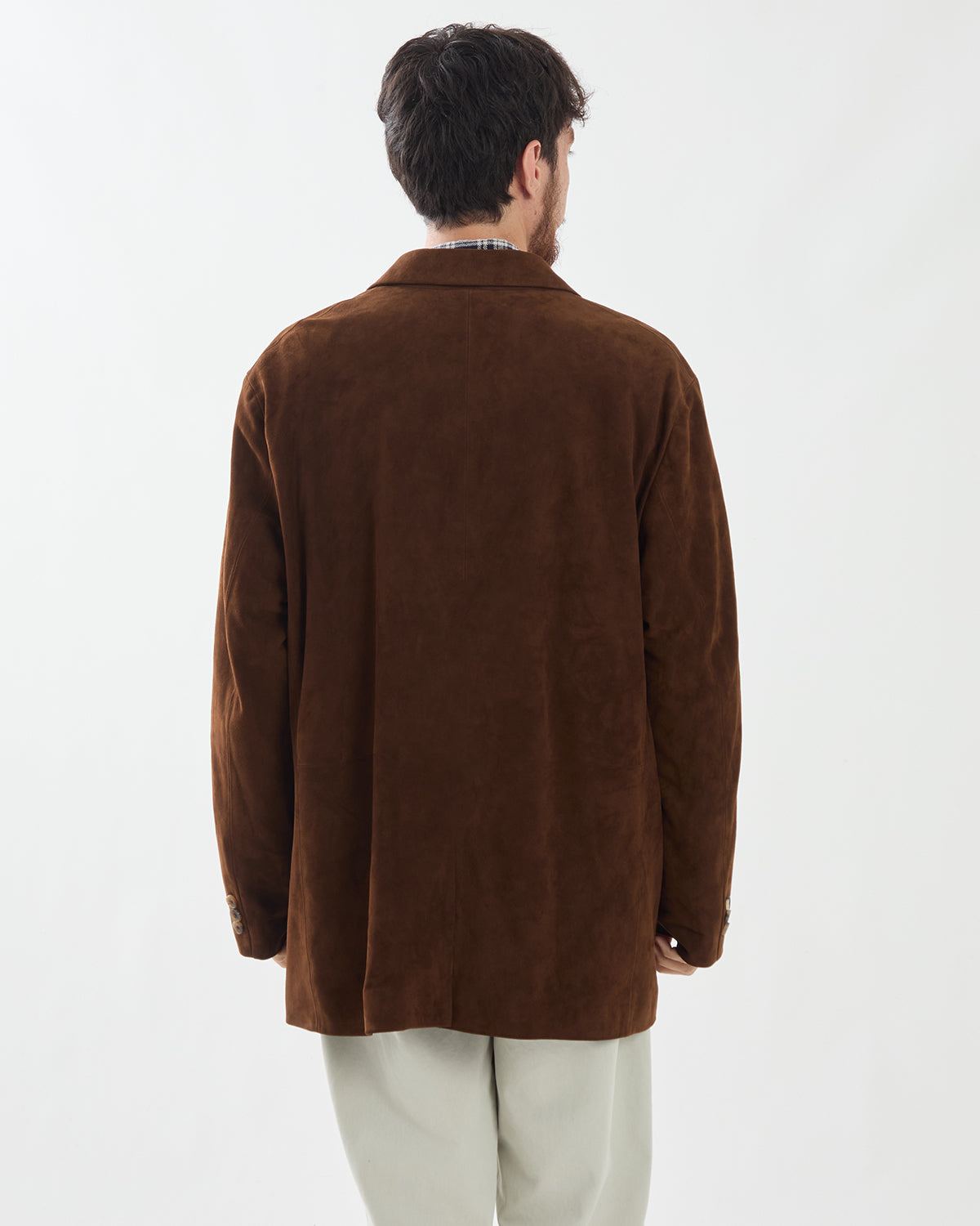 SUEDE LEATHER TAILORED JACKET