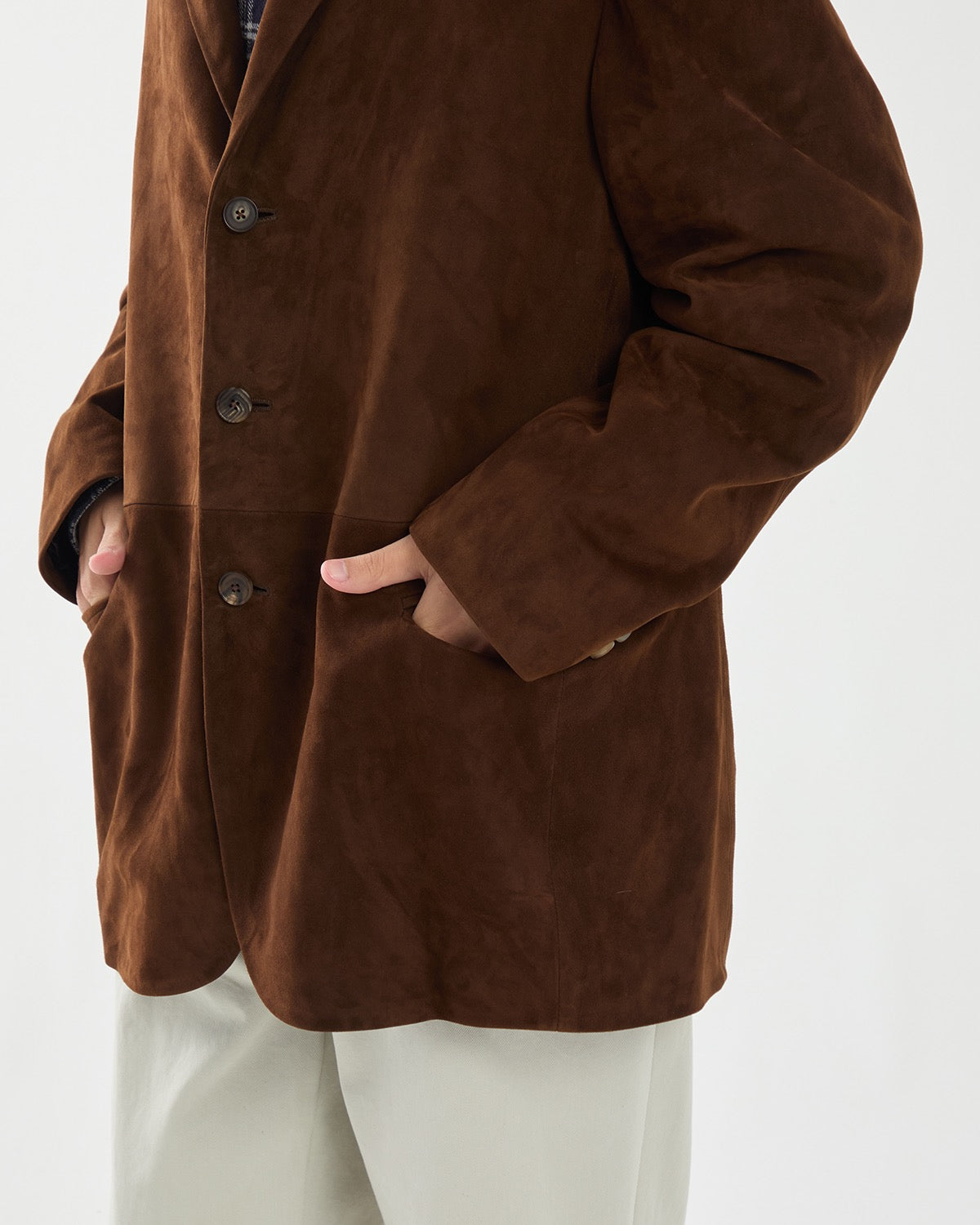 SUEDE LEATHER TAILORED JACKET