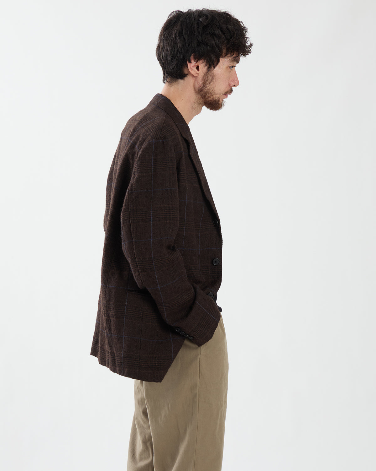 WASHED ALPACA LINEN TWEED JACKET