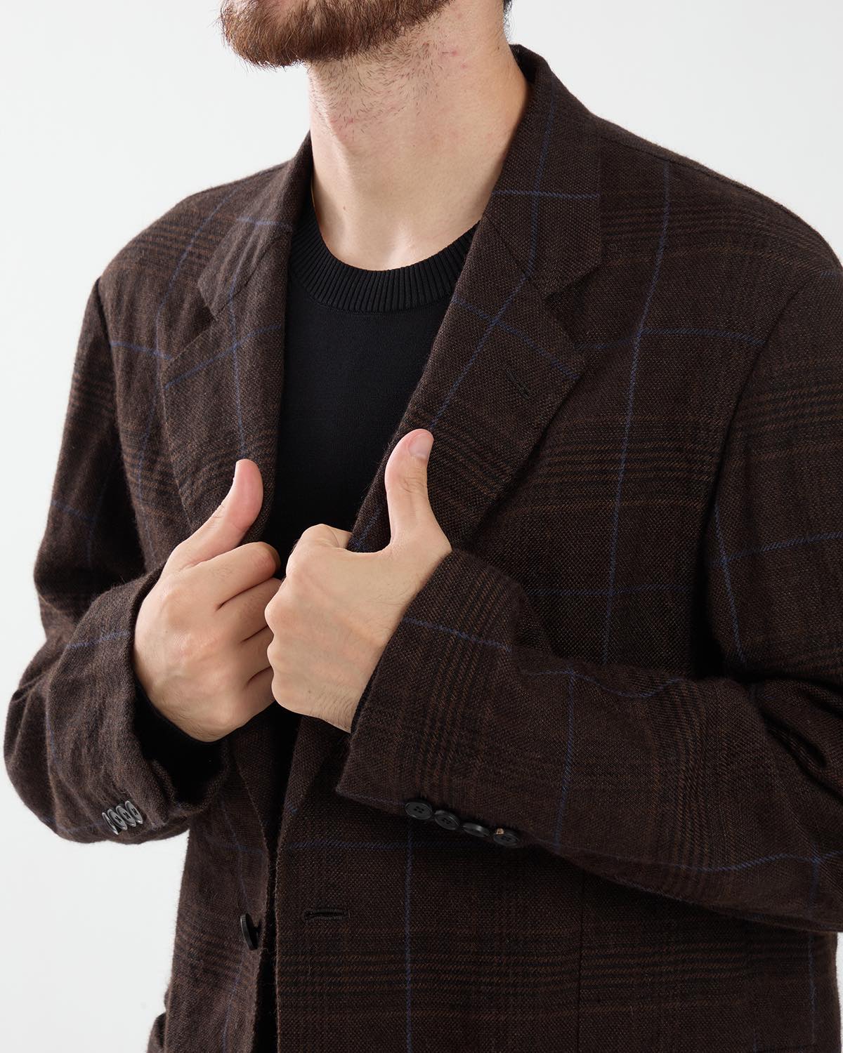 WASHED ALPACA LINEN TWEED JACKET