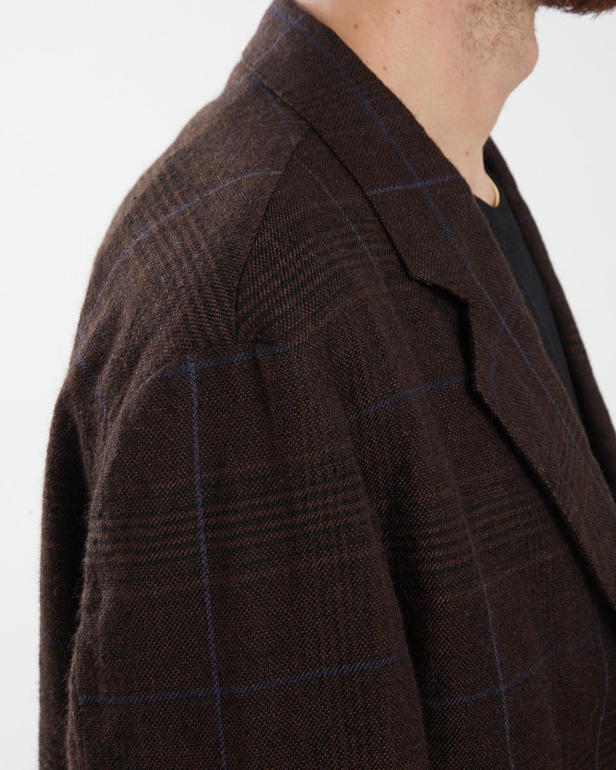 WASHED ALPACA LINEN TWEED JACKET