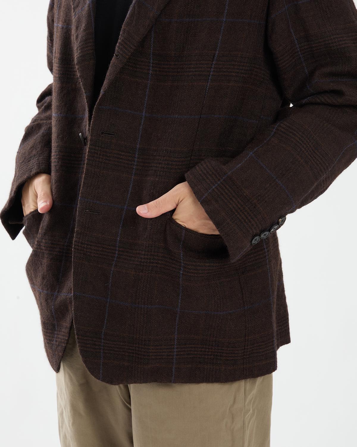 WASHED ALPACA LINEN TWEED JACKET