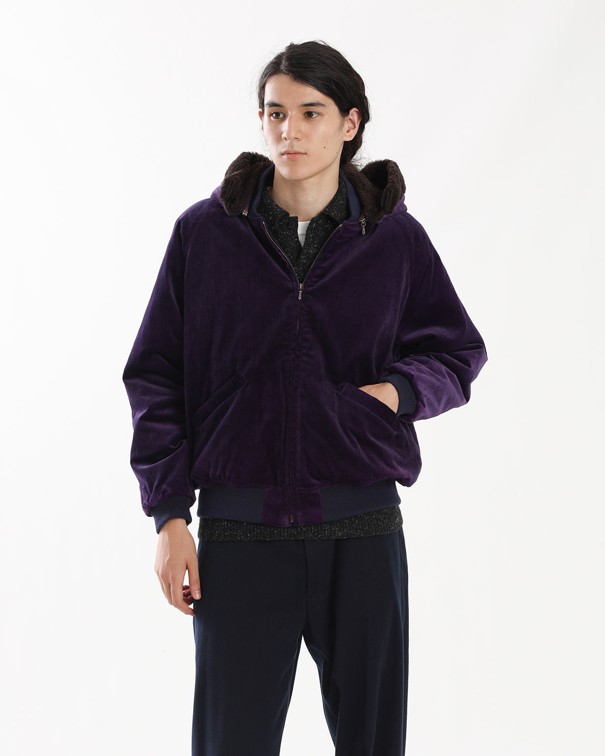 VINTAGE SOUVENIR VELOUR HOODED JACKET