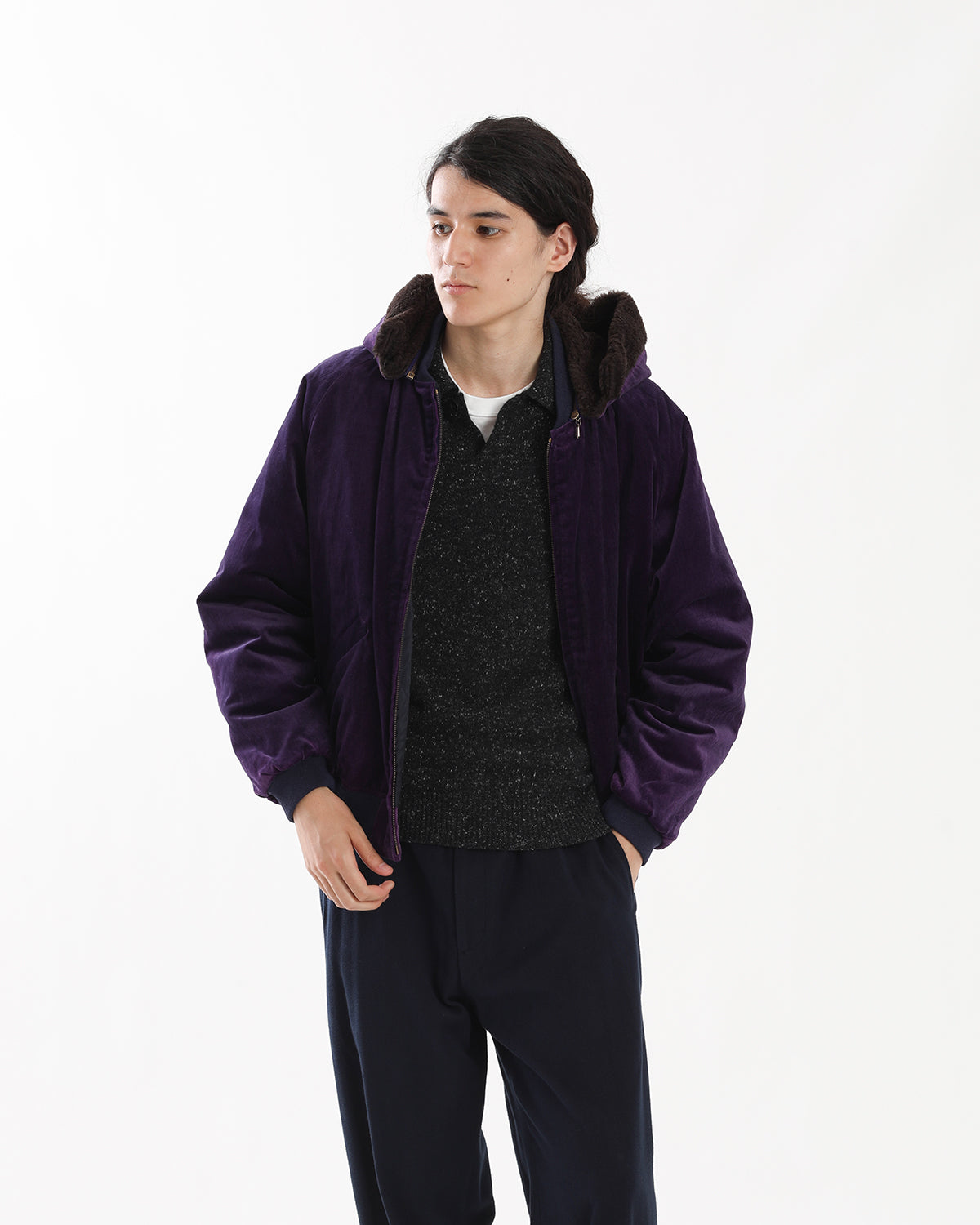 VINTAGE SOUVENIR VELOUR HOODED JACKET