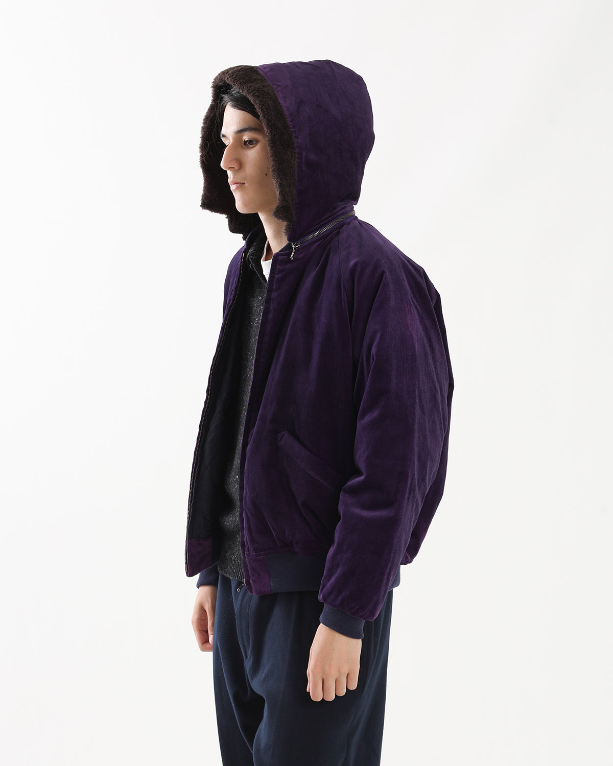 VINTAGE SOUVENIR VELOUR HOODED JACKET