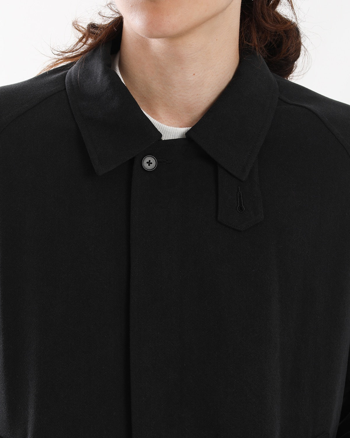 WASHED SILK HARRINGTON JACKET