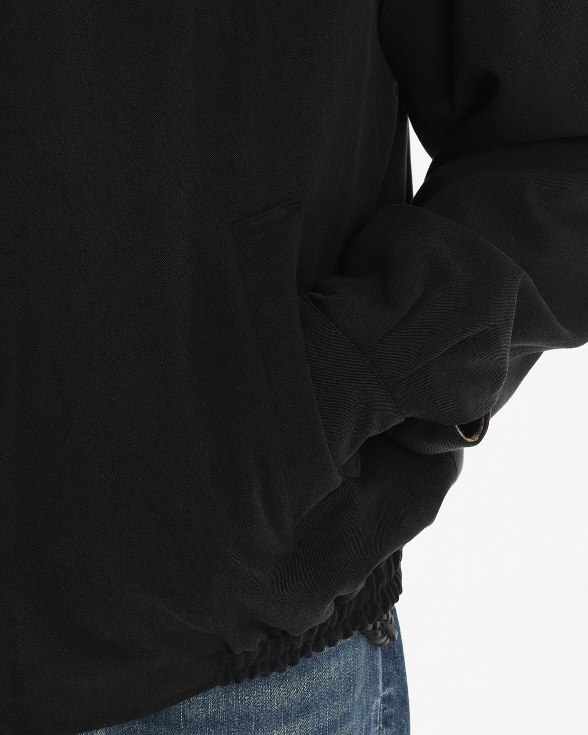 WASHED SILK HARRINGTON JACKET
