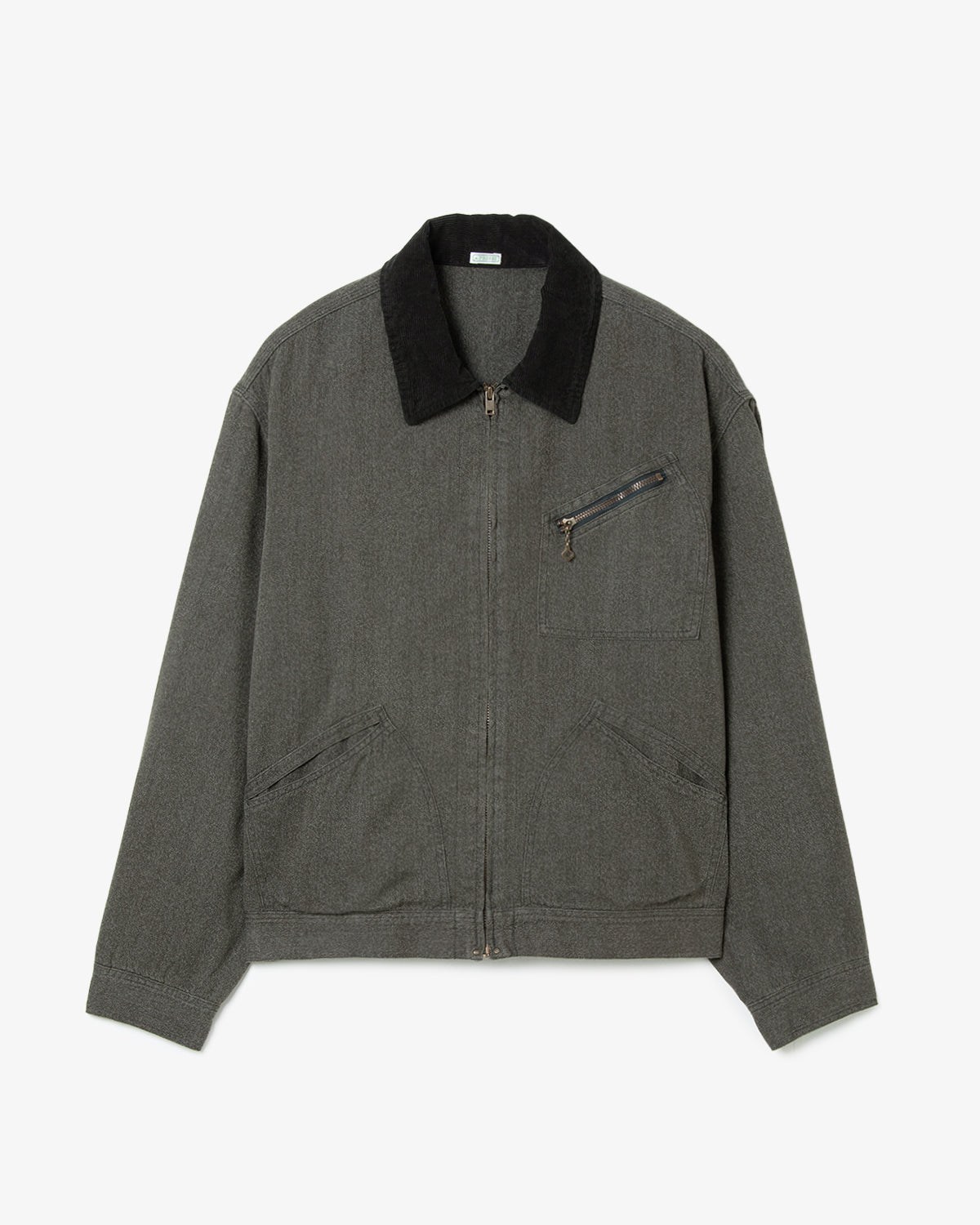 VINTAGE BLACK CHAMBRAY WORK JACKET