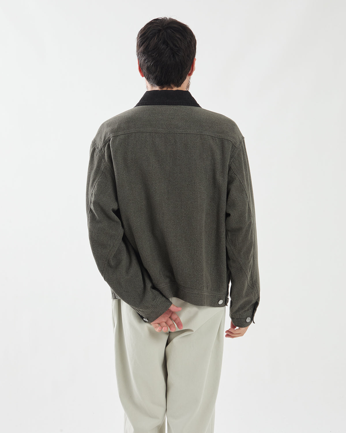 VINTAGE BLACK CHAMBRAY WORK JACKET