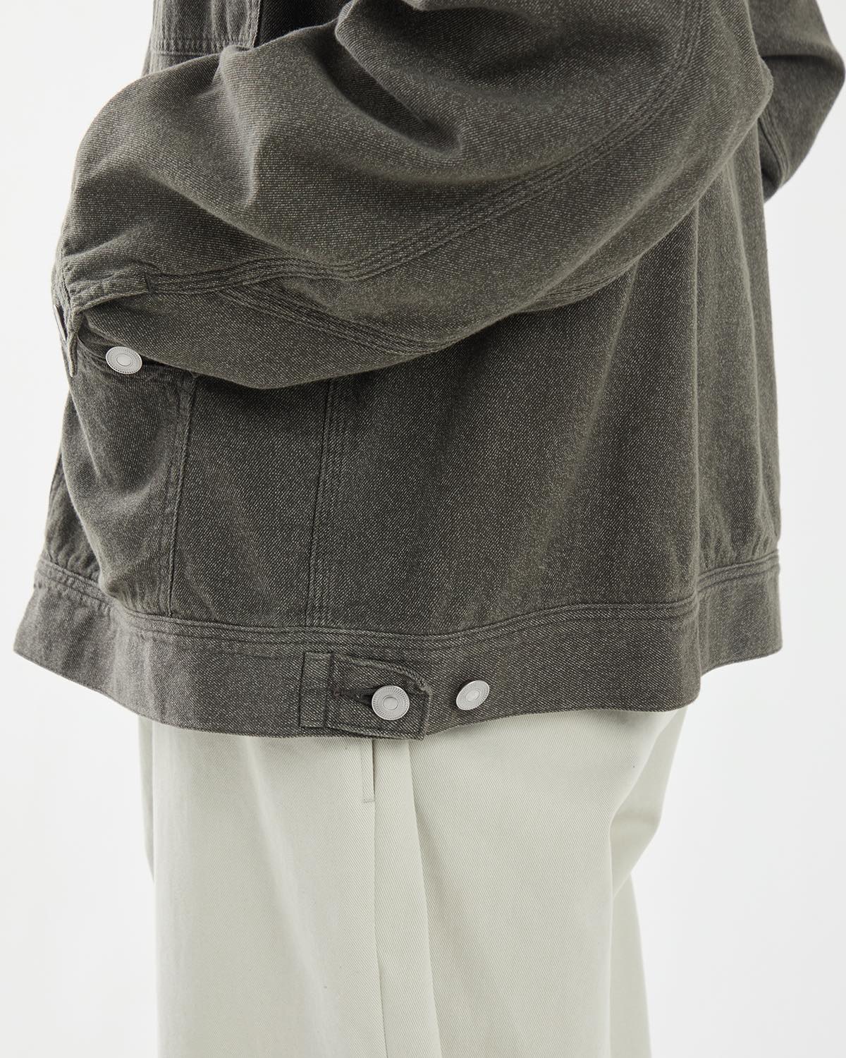VINTAGE BLACK CHAMBRAY WORK JACKET