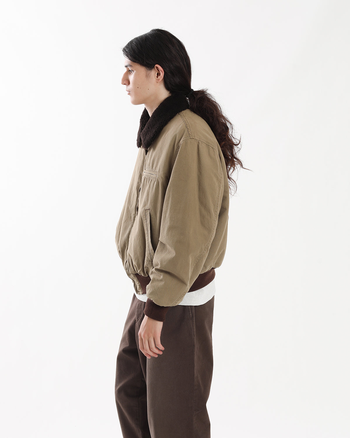 VINTAGE WASHED WOOL FLIGHT JACKET