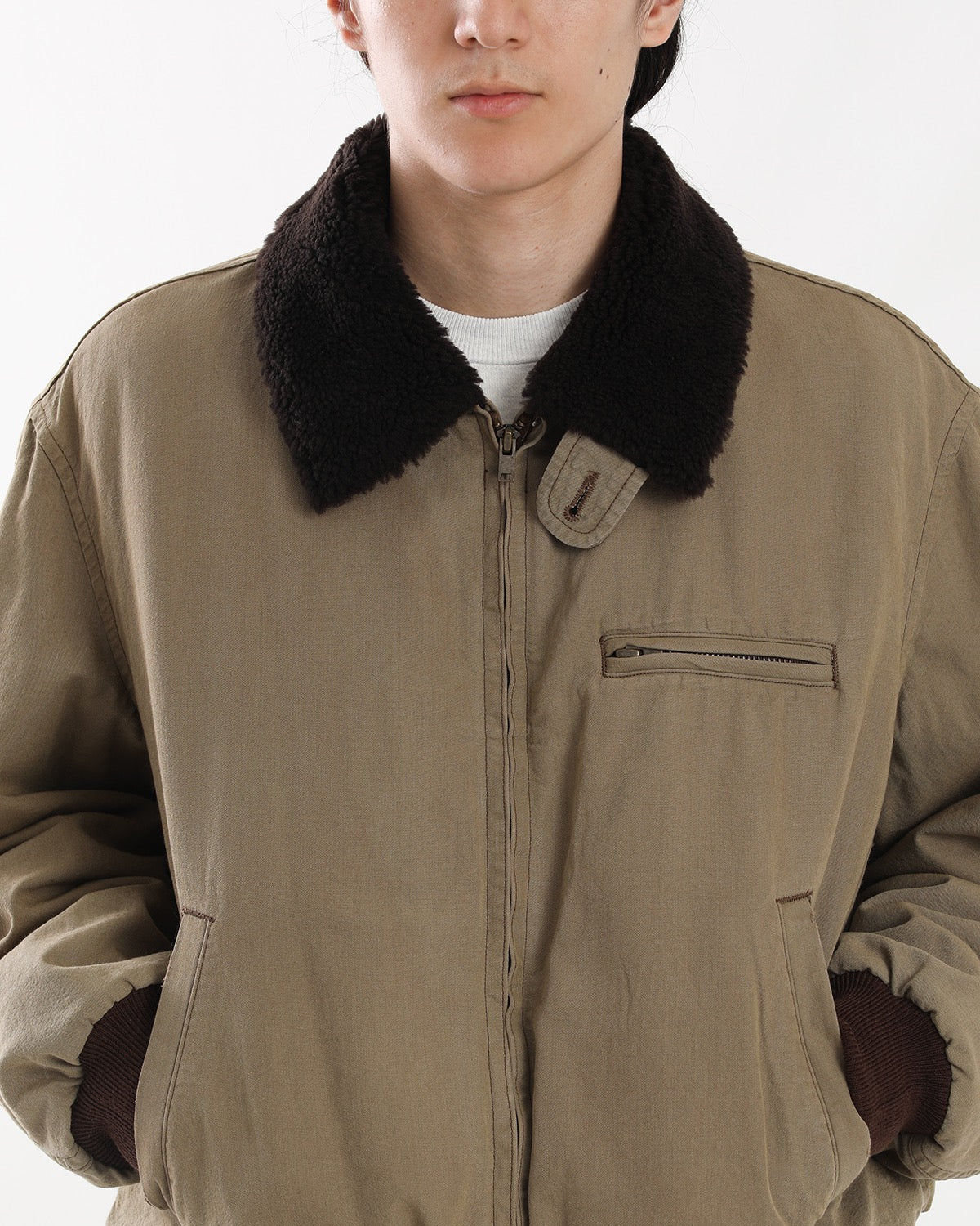 VINTAGE WASHED WOOL FLIGHT JACKET