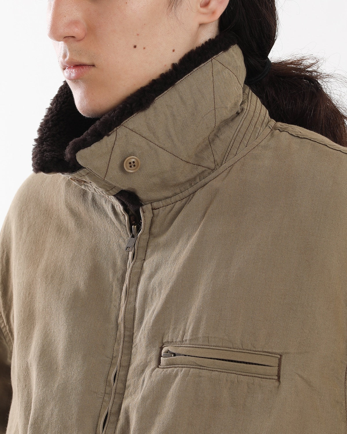 VINTAGE WASHED WOOL FLIGHT JACKET