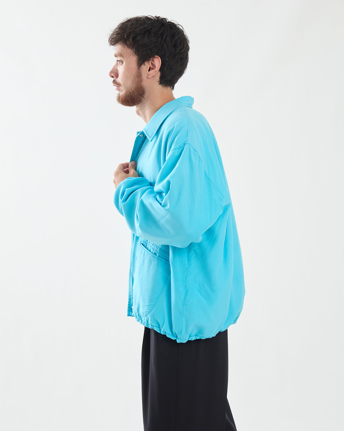 VINTAGE WASHED SILK TAFFETA COACH JACKET