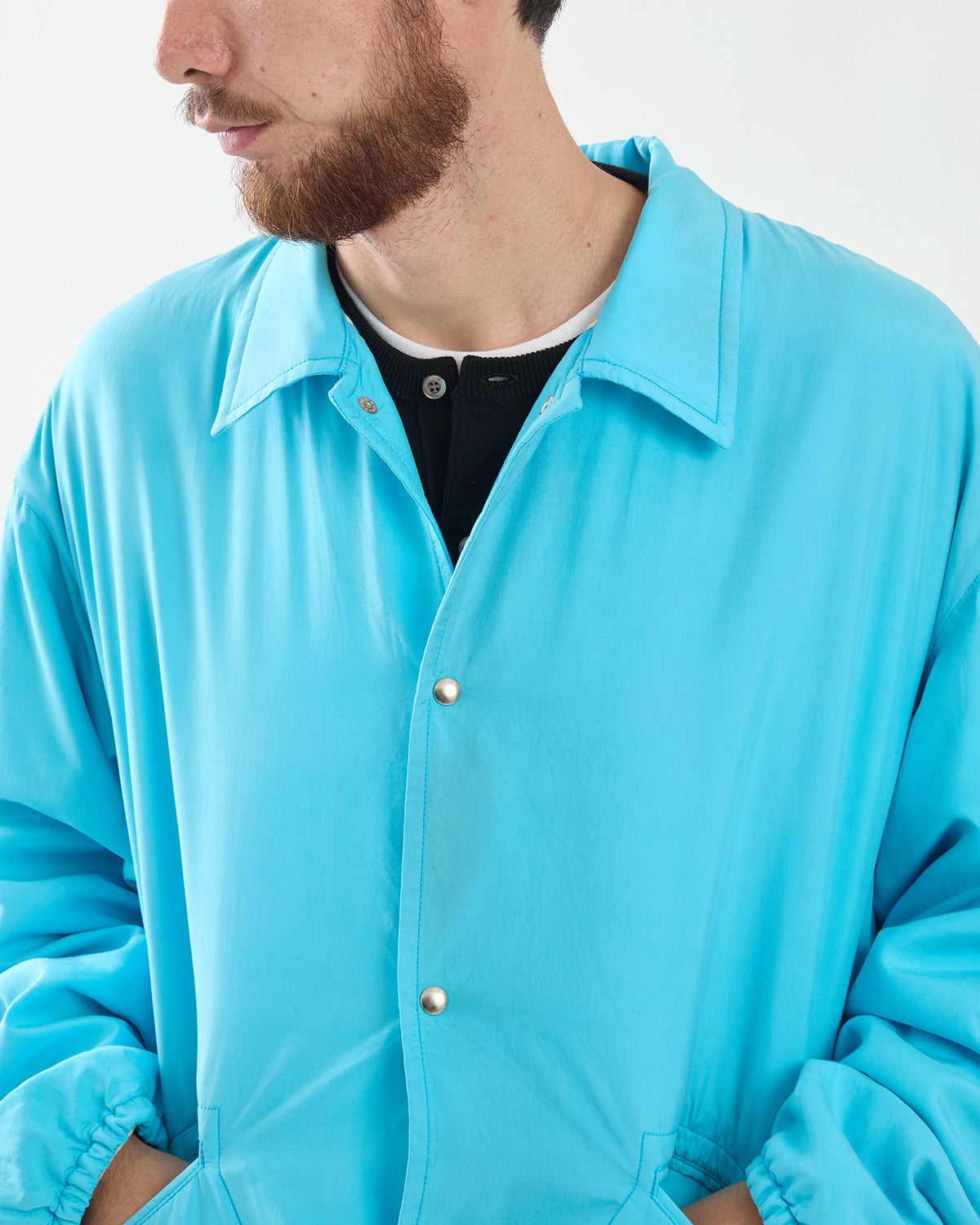 VINTAGE WASHED SILK TAFFETA COACH JACKET