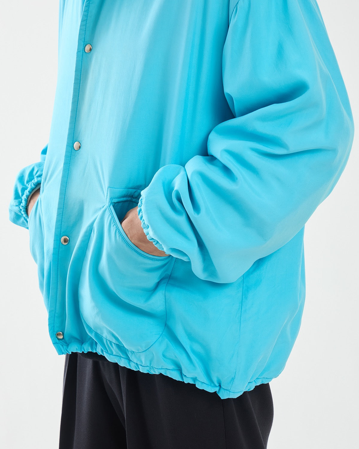 VINTAGE WASHED SILK TAFFETA COACH JACKET