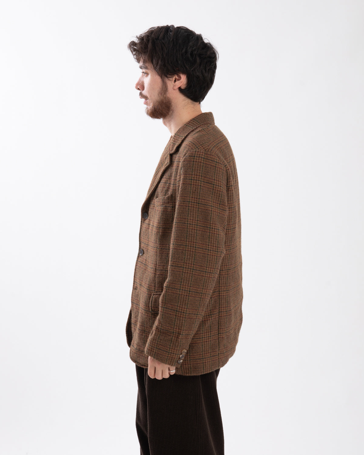 WASHED ALPACA WOOL TWEED JACKET