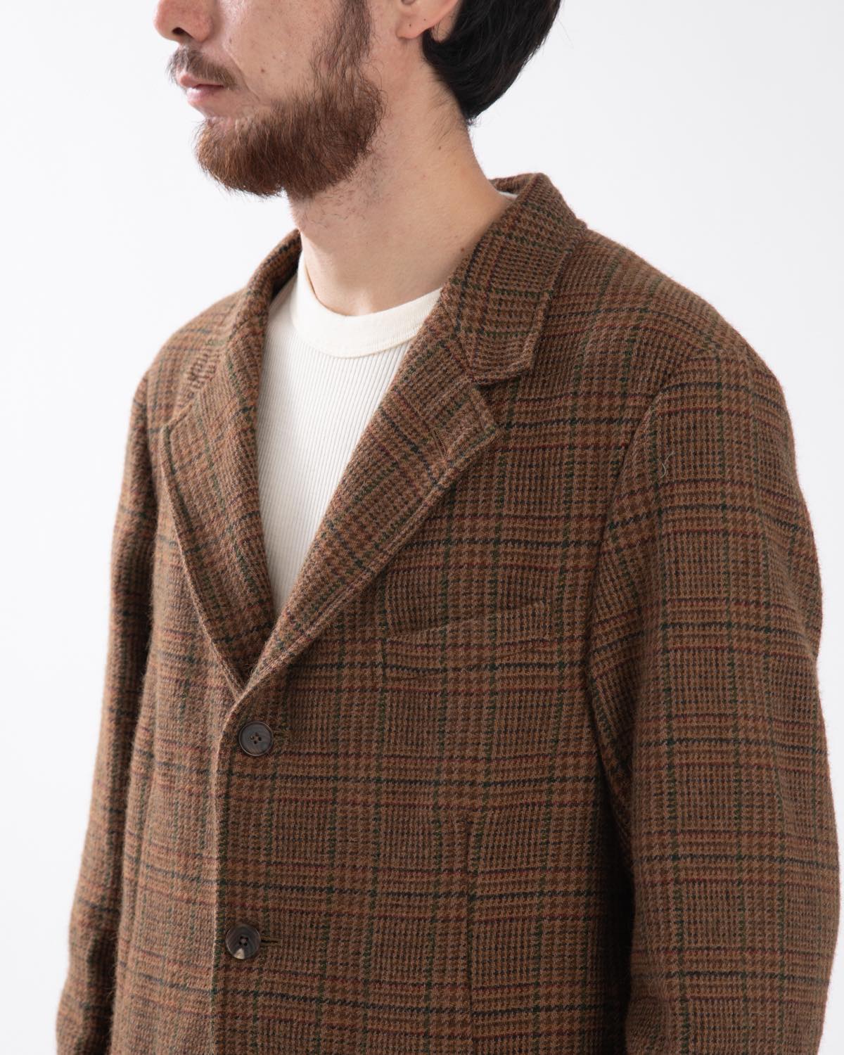 WASHED ALPACA WOOL TWEED JACKET