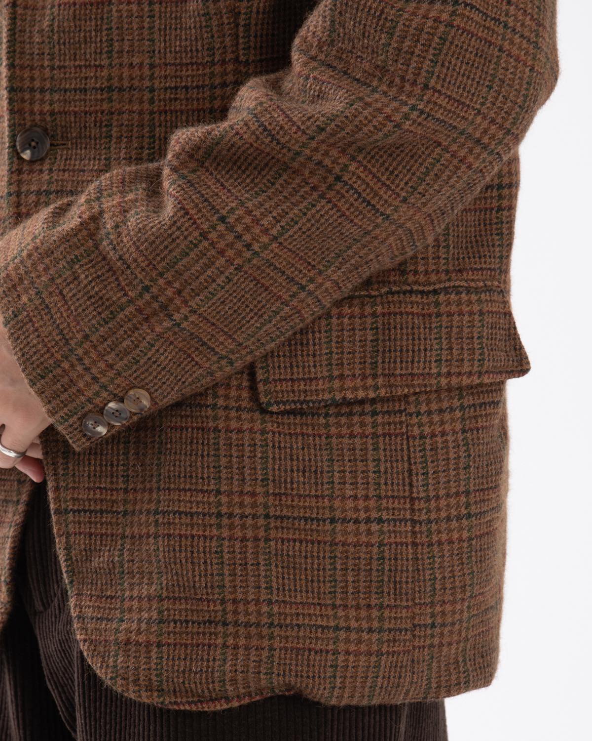WASHED ALPACA WOOL TWEED JACKET
