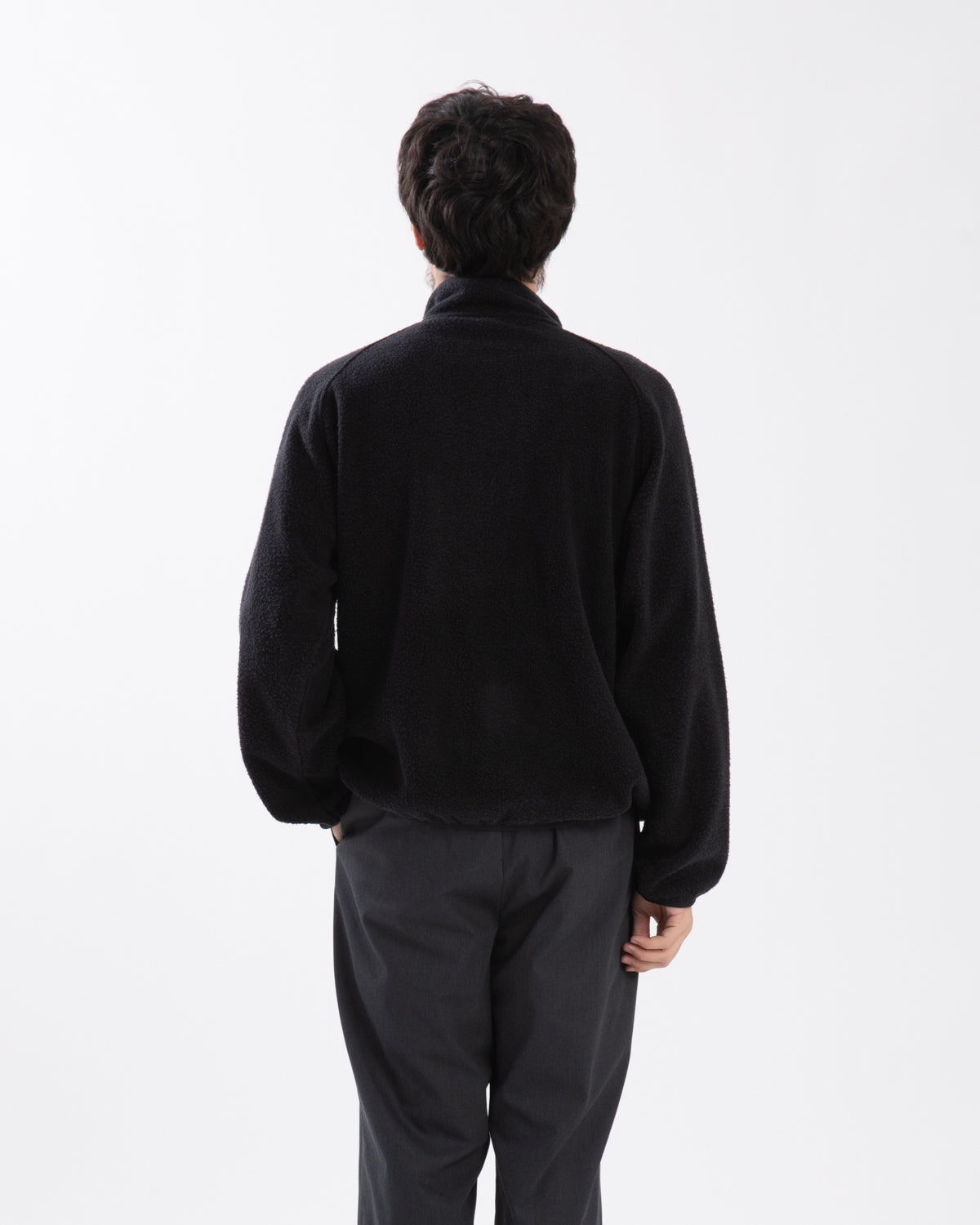 VINTAGE SILK FLEECE HARF ZIP JACKET