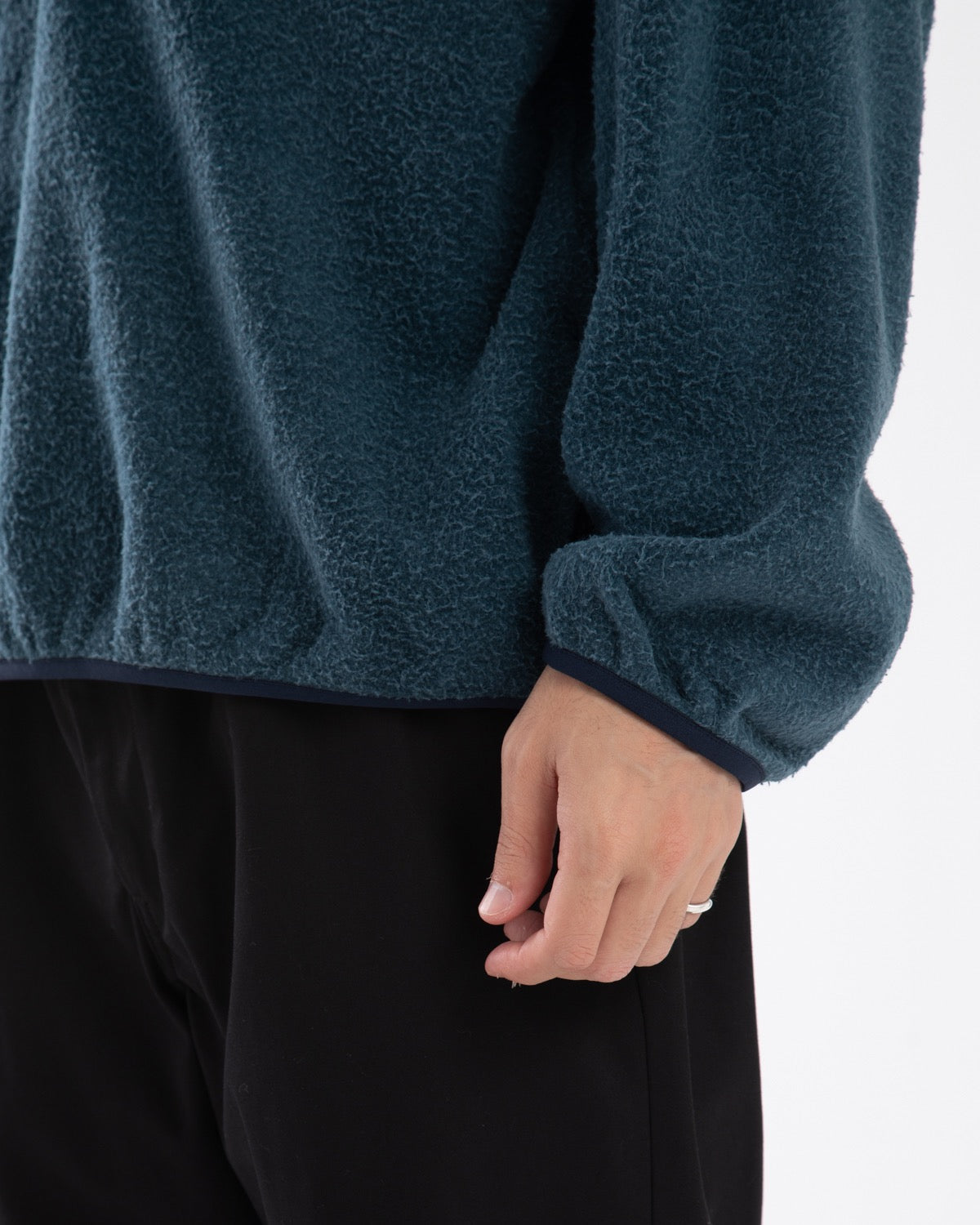 VINTAGE SILK FLEECE HARF ZIP JACKET
