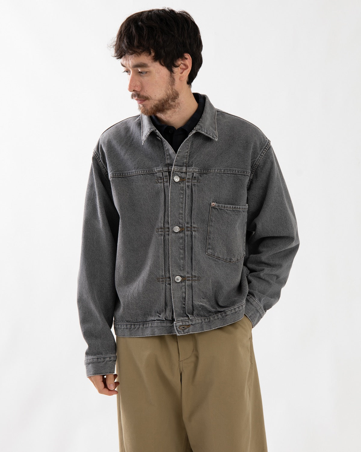 VINTAGE GRAY DENIM JACKET