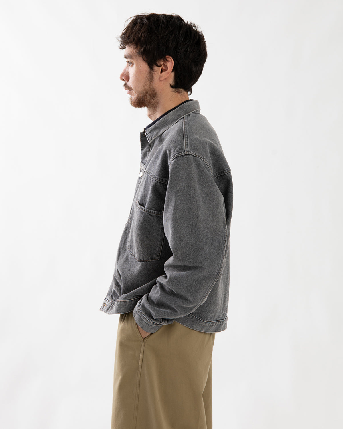 VINTAGE GRAY DENIM JACKET
